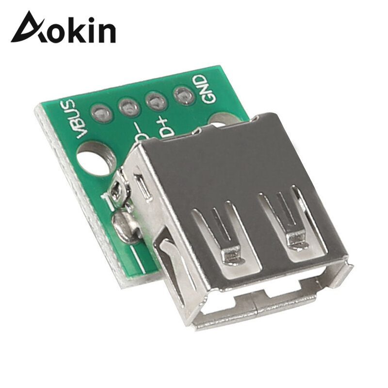 10 sztuk typ A kobieta USB do DIP 2.54MM adapter karty pcb konwerter dla Arduino PCB złącze karty