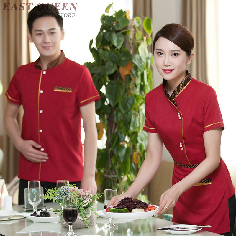 Waiter and waitress uniforms clothing restaurant waitress uniforms for waiters catering kitchen clothing hotel uniform DD1087