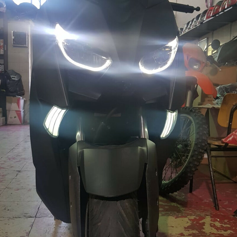Модифицированный мотоциклетный xmax передний светодиодный индикатор поворота боковая лампа поворотный свет для yamaha xmax 250 xmax 300 2017 2018 до 2022