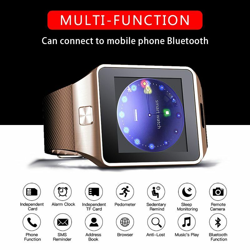 Smart Uhr DZ09 Smart Uhr Unterstützung TF SIM Kamera Männer Frauen Sport Bluetooth Armbanduhr für Samsung Huawei Xiaomi Android Telefon