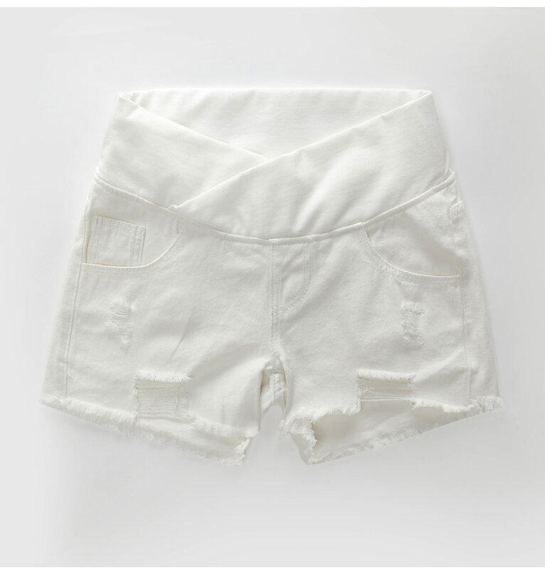 Pantalones cortos de mezclilla de cintura baja para mujeres embarazadas, ropa de verano, pantalones sueltos, ropa de primavera