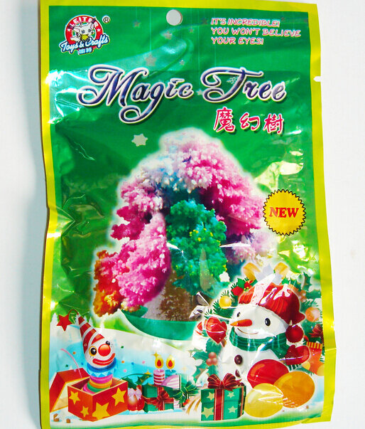 Iwish 2019 7x6cm diy multicolorido mágica crescente árvore de papel mágico crescer árvores de natal wunderbaum crianças ciência brinquedos para crianças