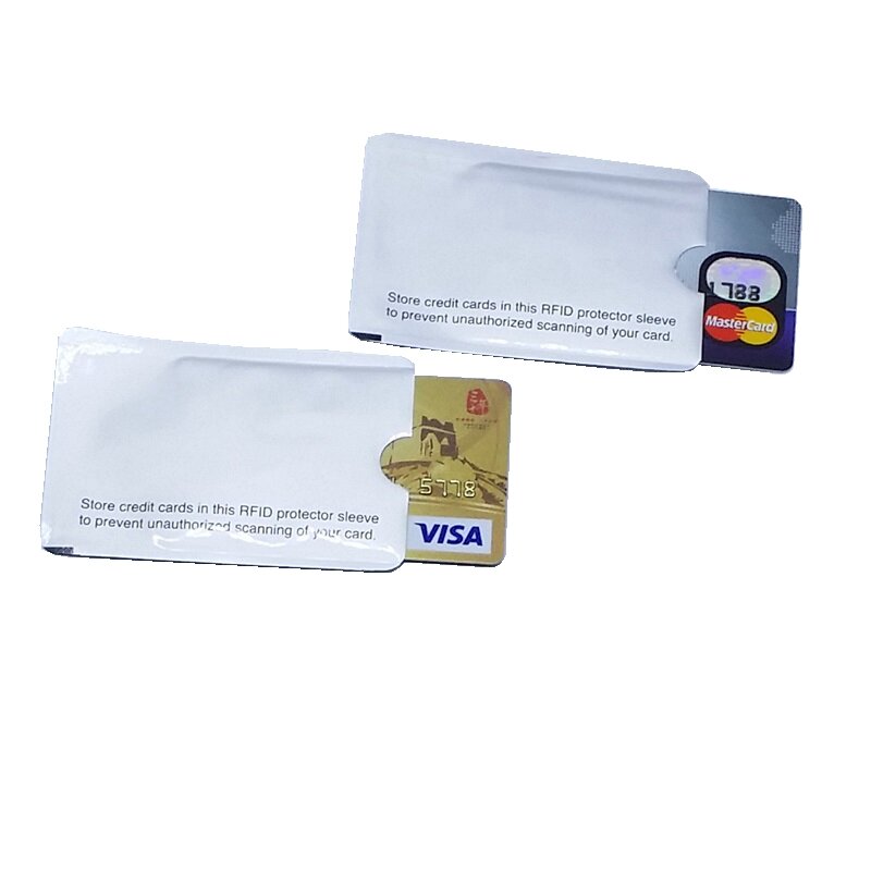 RFID 차폐 슬리브 카드 차단 13.56mhz IC 카드 보호 NFC 보안 카드, 무단 스캔 방지