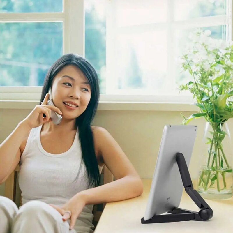 Faltbare Telefon Tablet Ständer Halter Einstellbare Desktop Halterung Ständer Stativ Tisch Schreibtisch Unterstützung für IPhone IPad Mini 1 2 3 4 Air Pro