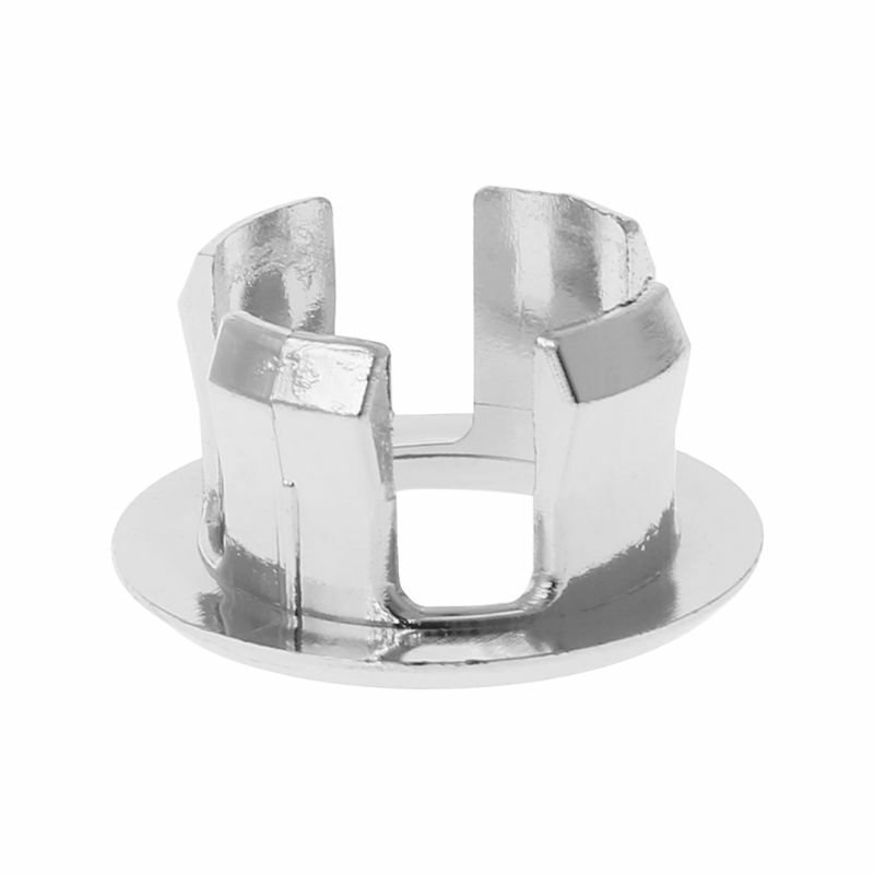 Badkamer Wastafel Sink Overloop Ring Zes-Voet Ronde Insert Chrome Hole Cover Cap