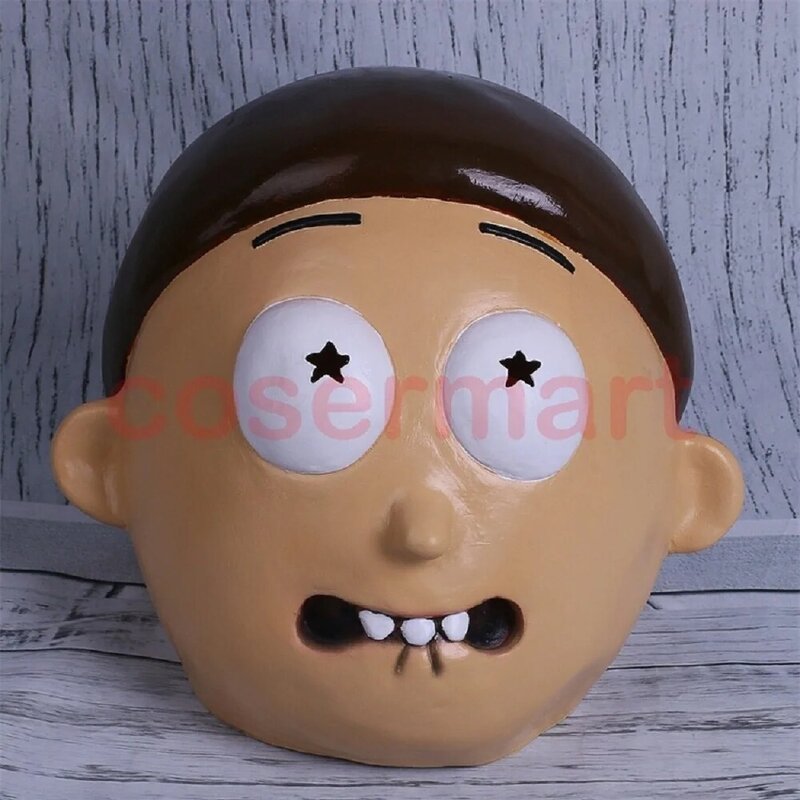 Morty Mask Anime Rick and Morty Masked Cosplay Full Face Latex Mask Halloween Masks For Women / Men