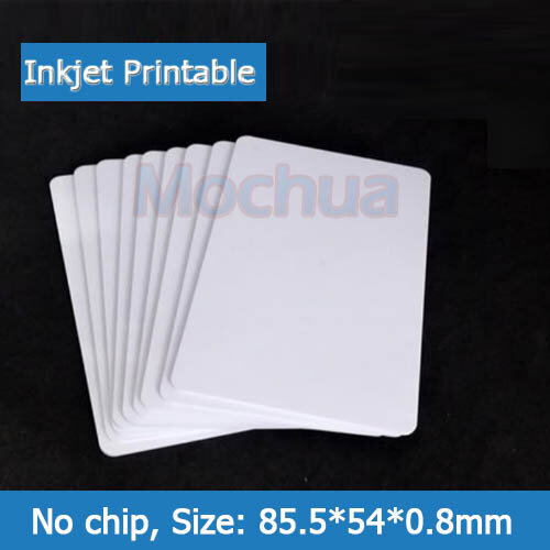 PVC inkjet printable Card with EM4100, M1 for Espon printer, Canon printer