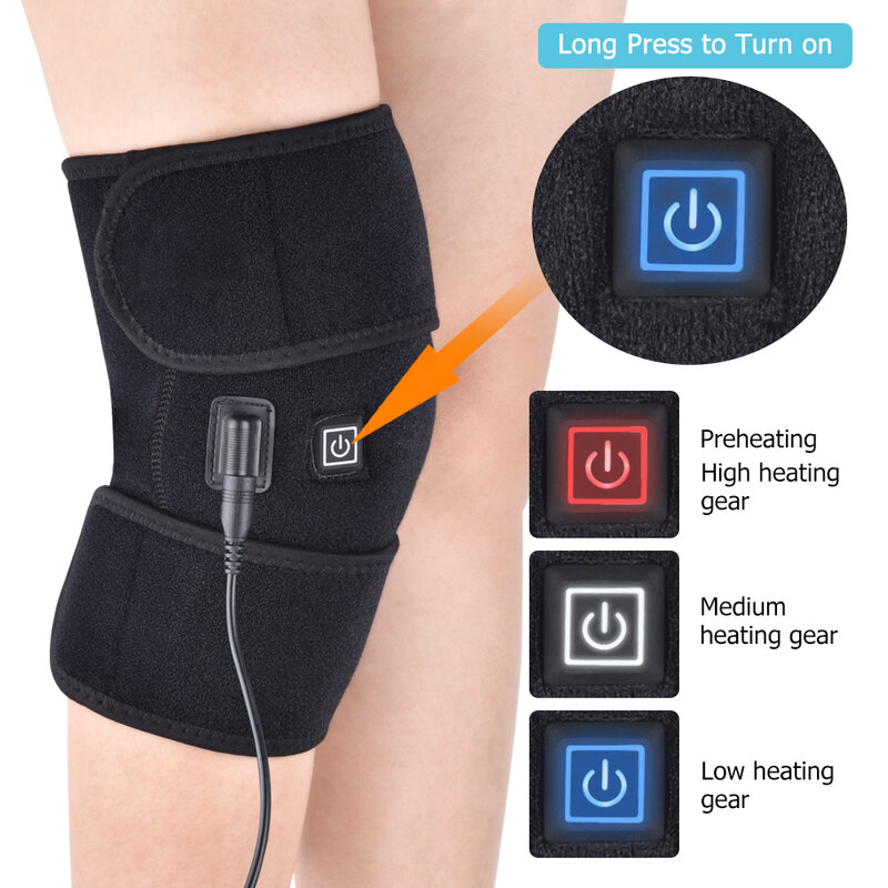 Бандаж для поддержки колена при артрите, инфракрасная терапия с подогревом, снятие боли в суставах, реабилитация колена, спортивный наколенник