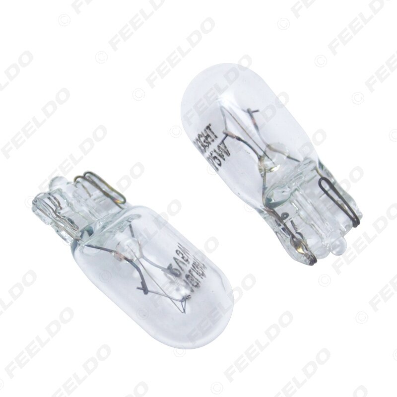 FEELDO – ampoule halogène externe de remplacement pour tableau de bord, lampe de remplacement pour voiture T10 pièces/boîte 168 192 12V 5W