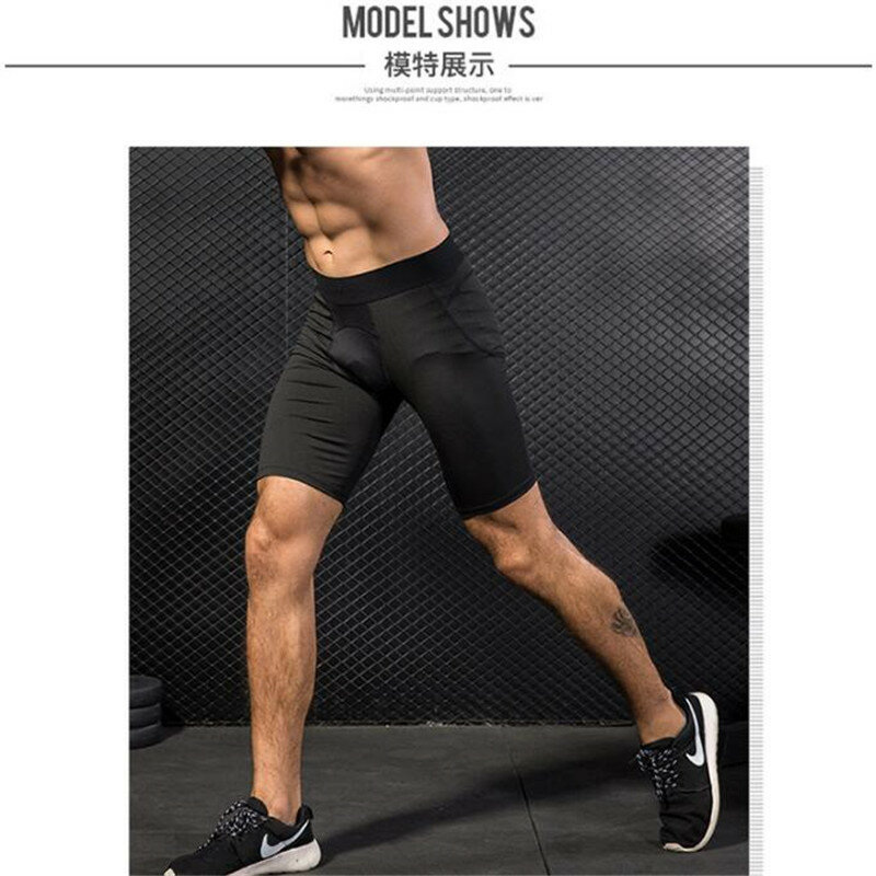 300p men pro shapers compressão roupa interior 3d boxers apertados, legal alta elástica de secagem rápida wicking esporte fitness gym correndo shorts