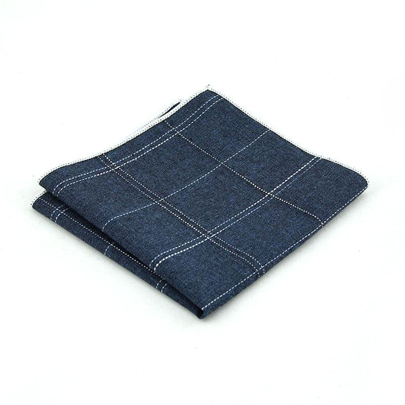 HUISHI Hohe Qualität Gestreiften Überprüfen Baumwolle Tasche Platz Für Männer Anzüge Baumwolle Taschentuch Business Hanky Solid Taschentücher