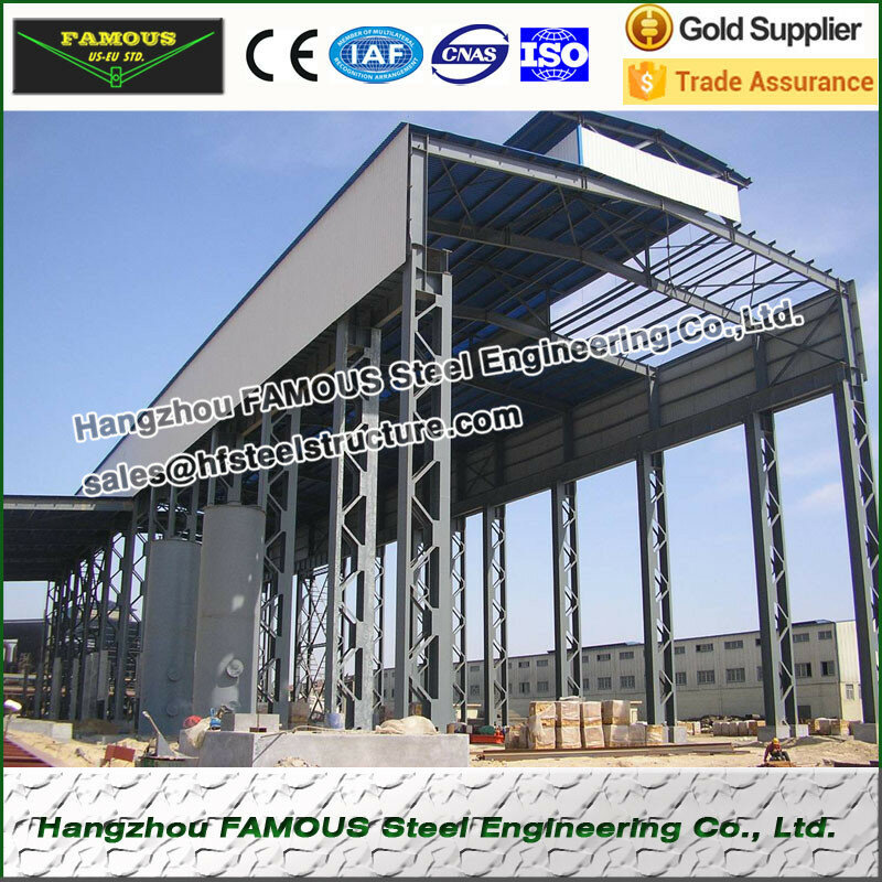 Construção de estrutura de aço pré-projetada para armazém de armazenamento
