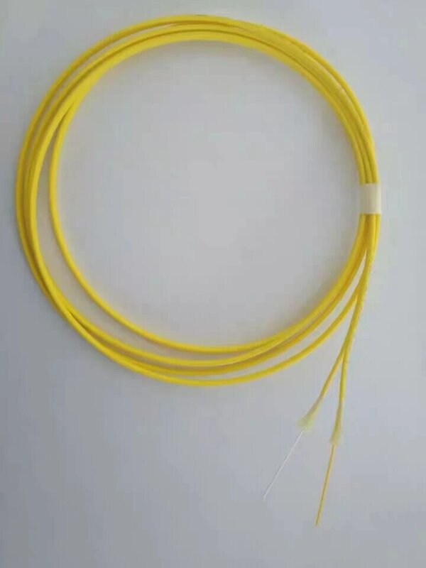 Kabel światłowodowy duplex 500m SM 9/125um 2.0mm żółty G652D dupleks wewnętrzny do patchcordu światłowodowego ftth drut 1km/rolka ELINK