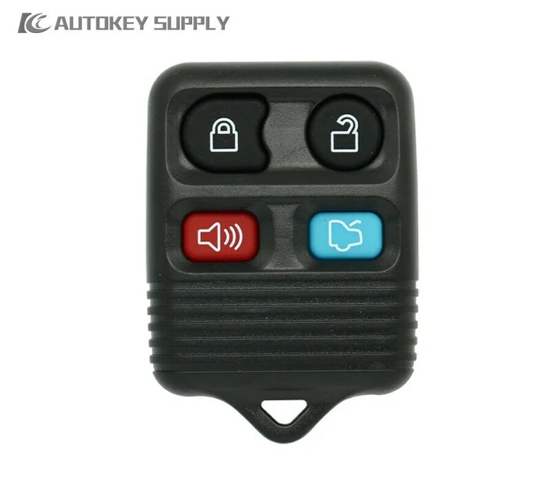 สำหรับฟอร์ด4ปุ่ม Remote Key Fob Shell สีดำ AutokeySupply AKFDS216