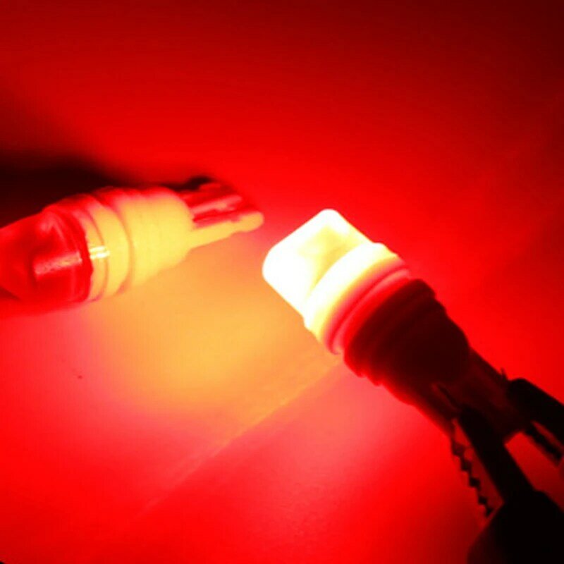 Luces LED T10 W5W 3D, blanco, rojo y azul, indicador de dirección lateral del coche, luz de matrícula, puerta, mapa, lámpara Festoon, bombillas DC 12V, 100 Uds.