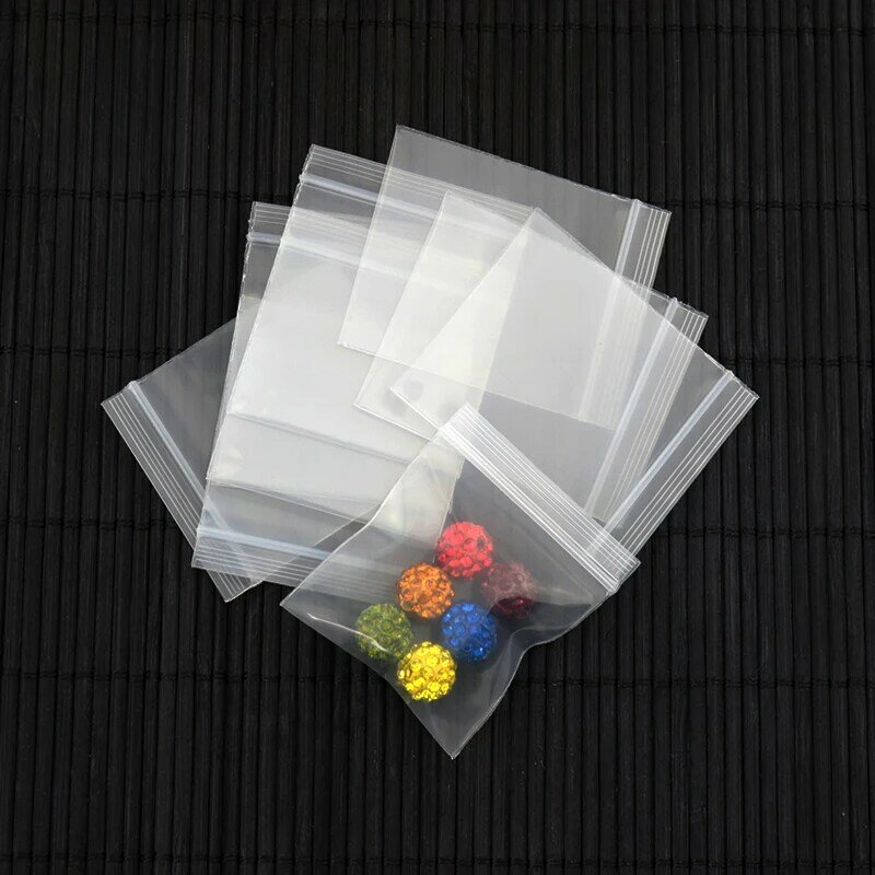 Пластиковые Упаковочные пакеты! 100 шт./лот (1,8 см * 2,5 см) Прозрачный перезаправляемый пластиковый пакет, полиэтиленовые пакеты с застежкой-молнией, толщина: 0,2 мм