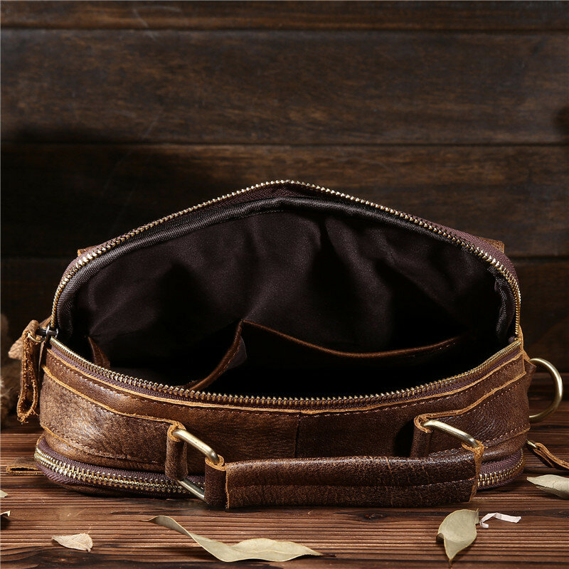 Ruil alta qualidade couro genuíno dos homens retro sacos venda quente masculino pequeno saco do mensageiro de viagem moda crossbody bolsa de ombro