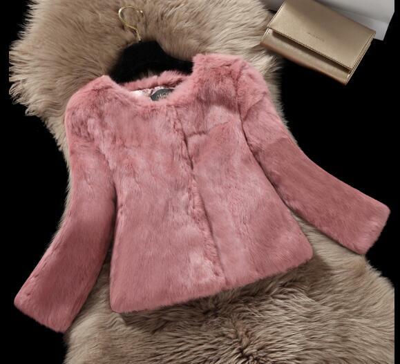 Manteau de Fourrure d'hiver pour femme, veste courte à la mode