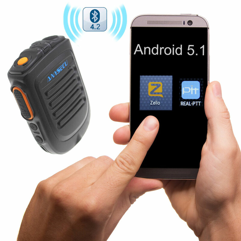 Mikrofon Bluetooth B01 ręczny mikrofon bezprzewodowy do 3G 4G Newwork Radio IP z REALPTT ZELLO App telefon komórkowy z androidem
