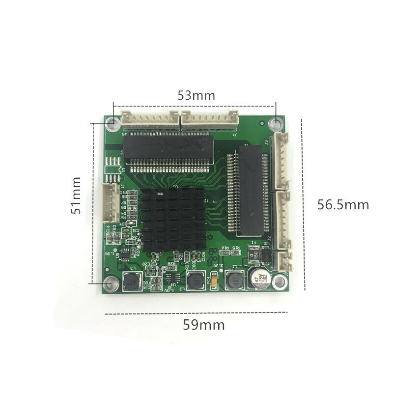 Industrial grade mini 3/4 port Transfer module Gigabit switch 10/100/1000Mbps wide temperature mini three four port switchmodule