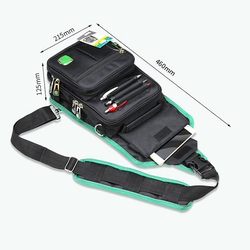 LAOA borsa portautensili multifunzionale borsa a tracolla borsa da viaggio impermeabile tascabile in tela per elettricista meccanico