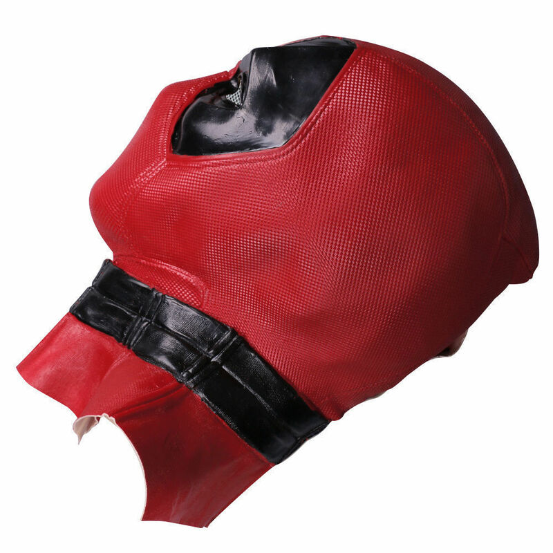 Filme de luxo adulto látex deadpool máscara cosplay deadpool rosto cheio capacete artesanal festa halloween prop