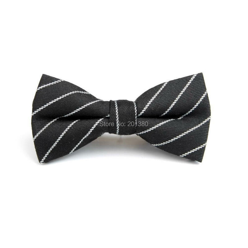 Nœud papillon en coton pour hommes, cravate à rayures, cravate, cadeau de fête de mariage, nouvelle collection 2018