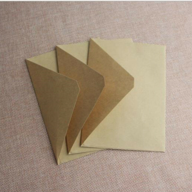 50 pçs/set vintage marrom branco preto kraft em branco mini papel janela envelopes casamento convite envelope/presente envelope/a colo