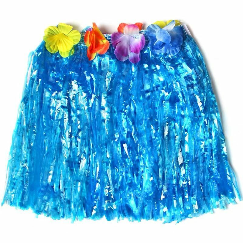 Травяная юбка для девочек, Гавайская Юбка Хула, костюм для танцев детей, пляжные праздничные принадлежности для девочек, юбка