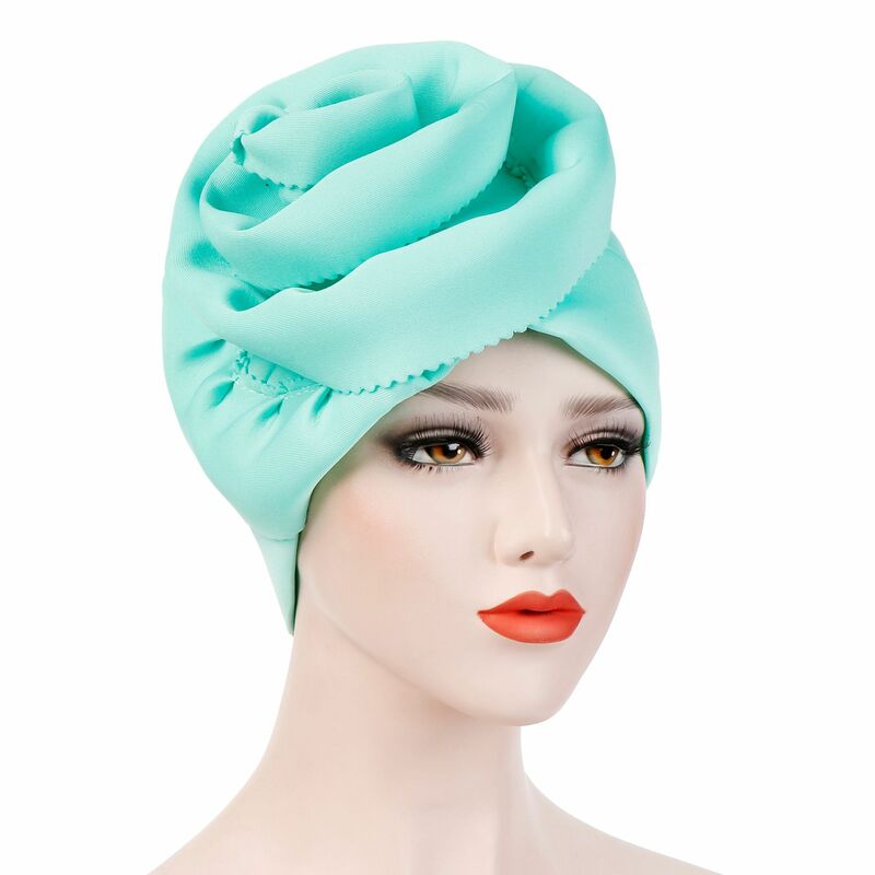 Turbante de algodón de lujo para mujer, Hijab musulmán, accesorios para el cabello, gorras, Hijab musulmán