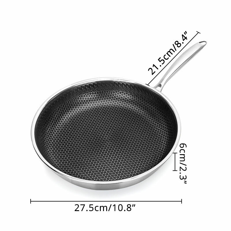 Nonstick Frying Pans 11 inch, Stainless Steel Skillet Cookware, Electic Skillet