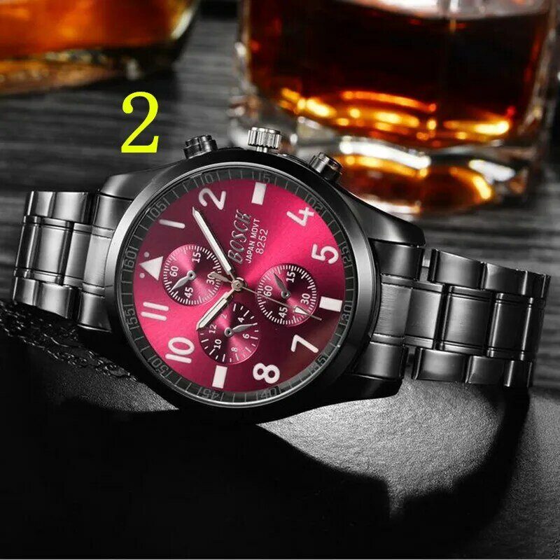 Men's new fashion watch, simple luxury business watch.9