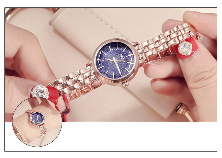 Kezzi pulseira de aço inoxidável, relógio de pulso feminino, indicador colorido, à prova d'água, de quartzo, casual, moda, relógios montre femme