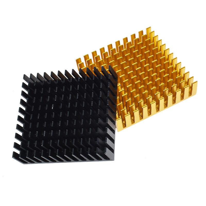 Radiador de aluminio negro dorado IC disipador de calor 40x40mm x 11 mm/28x28x6/25 mm