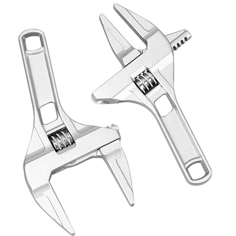 Chave de pressão universal 1 peça, chave curta de liga de alumínio com abertura grande, ferramentas para reparo de banheiro