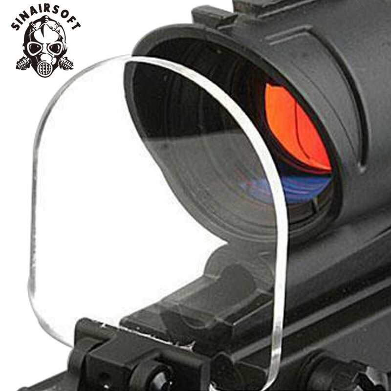 Protector de lente transparente a prueba de balas, mira telescópica de punto rojo para Paintball, caza, Airsoft, 55 series, nuevo