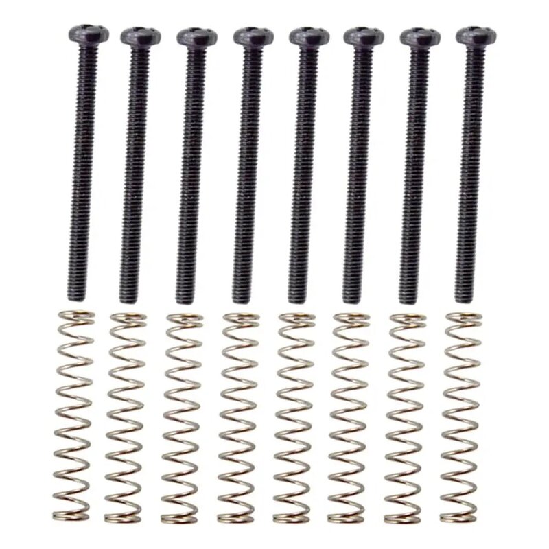Tooyful 8 Pieces Metal Humbucker Double Coils Pickup Frame Clamp Screws + Springs for Electric Guitar Replacement Parts
