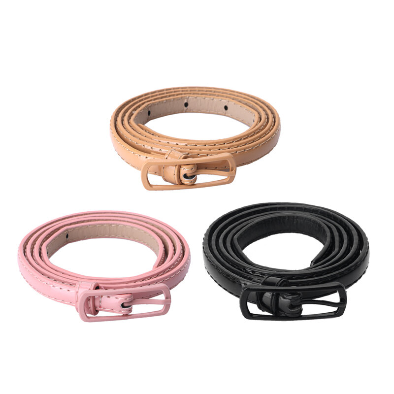 Ceinture de ceinture pour femmes | Faux cuir coloré, coupe étroite fine, noir/kaki/rose, mode, ceinture