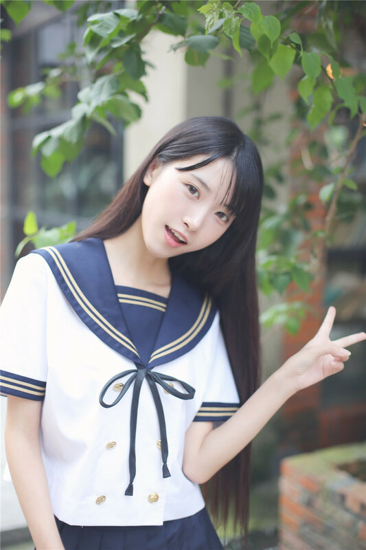 Uniforme de marin japonais pour filles, uniforme d'étudiant JK, vêtements de marin de marine, Costumes de Performance pour remise de diplôme, D-0188