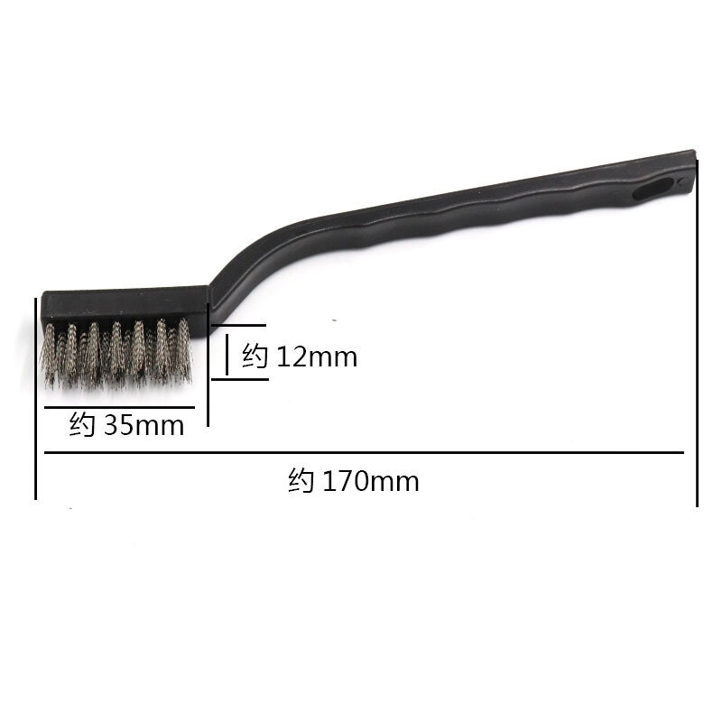 URANN 3pcs/set 7" 180mm Mini Wire Brush Steel Brass Set Nylon Cleaning Polishing Detail Metal