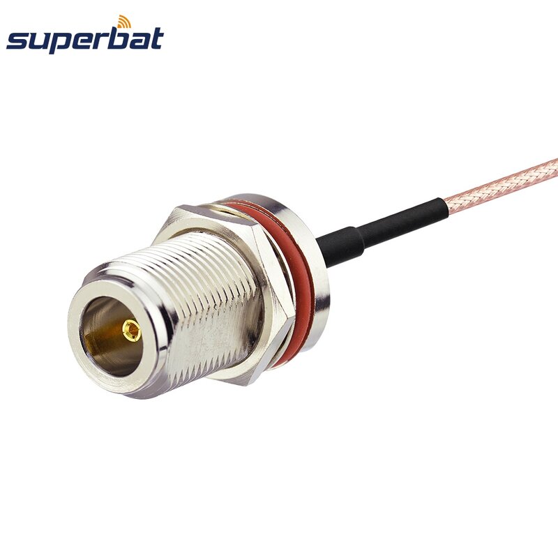 Superbat N Female Bulkhead with O-ring to U.FL(IPX) RF Connector Pigtail Coaxial Cable RG178 20cm Wireless Antenna