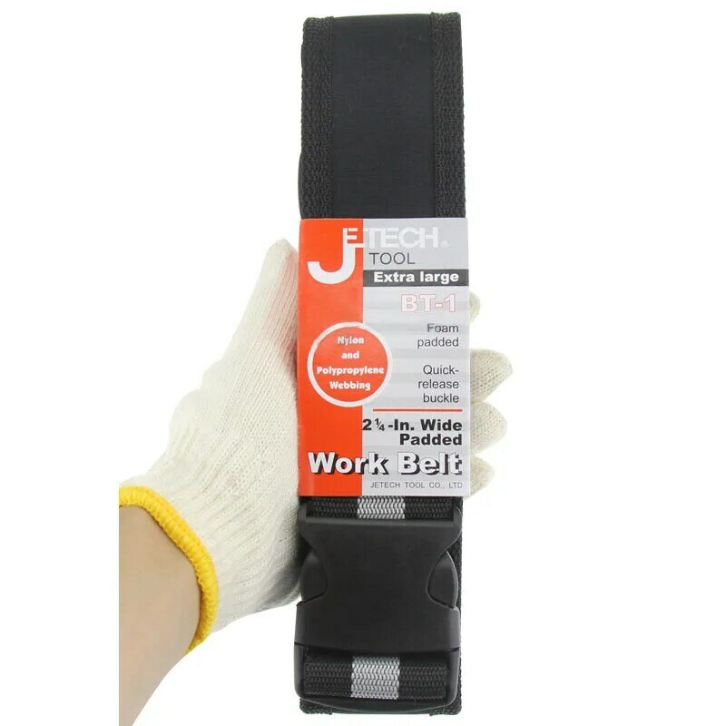Jetech 2 1/4 "szeroki nylon regulowany wyściełane elektryk talii narzędzie pas carpenter workout work belt czarny dla etui na narzędzia
