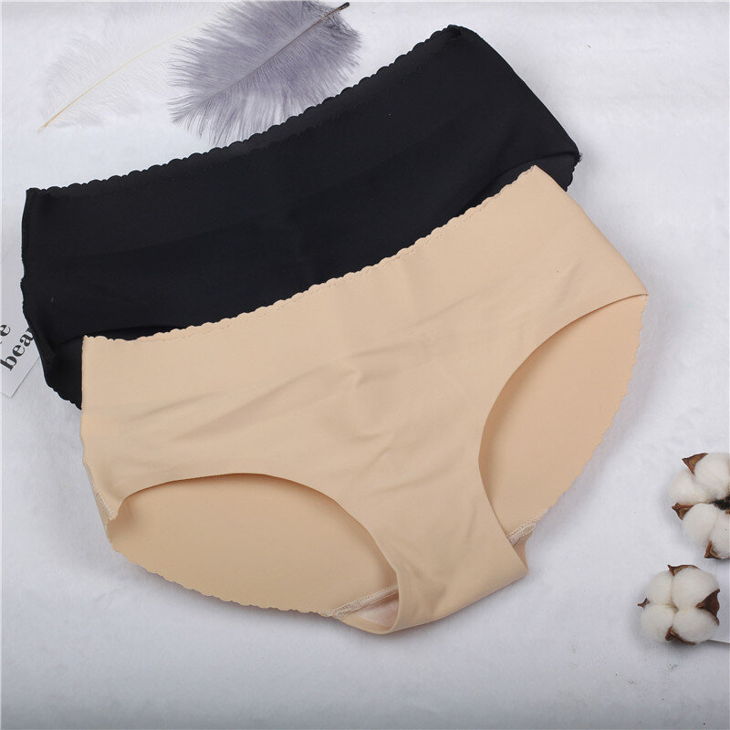 lady low Waist Sexy Seamless Padding Panties Bum Padded Butt lifter Enhancer Hip Push Up Underwear Panties Buttocks S-XL