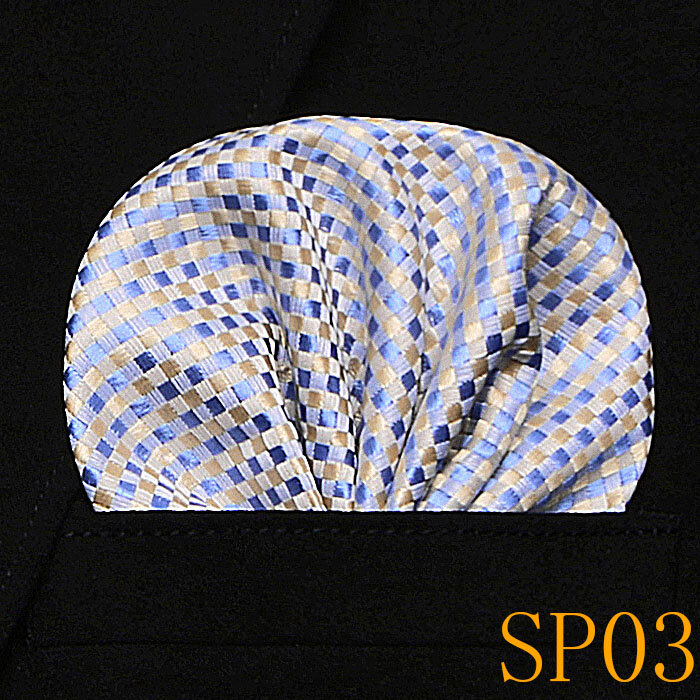 Mens Wedding Pocket Square Silk match for Suit Tie Men's Handkerchief Accessories Jacquard Solid Dots Stripes Pattern