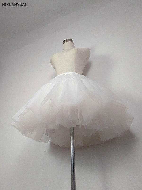 Короткая юбка в стиле Лолиты, бальное платье, Нижняя юбка для косплея, без обручей, с оборками, в стиле рокабилли, кринолиновые свадебные аксессуары