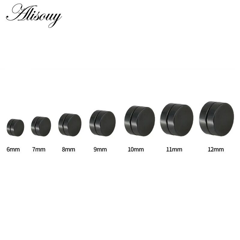 Alisouy 2 шт., мужские магнитные серьги в стиле панк с сильным магнитом, Искусственные серьги для пирсинга, подарок для любимого человека, ювелирные изделия