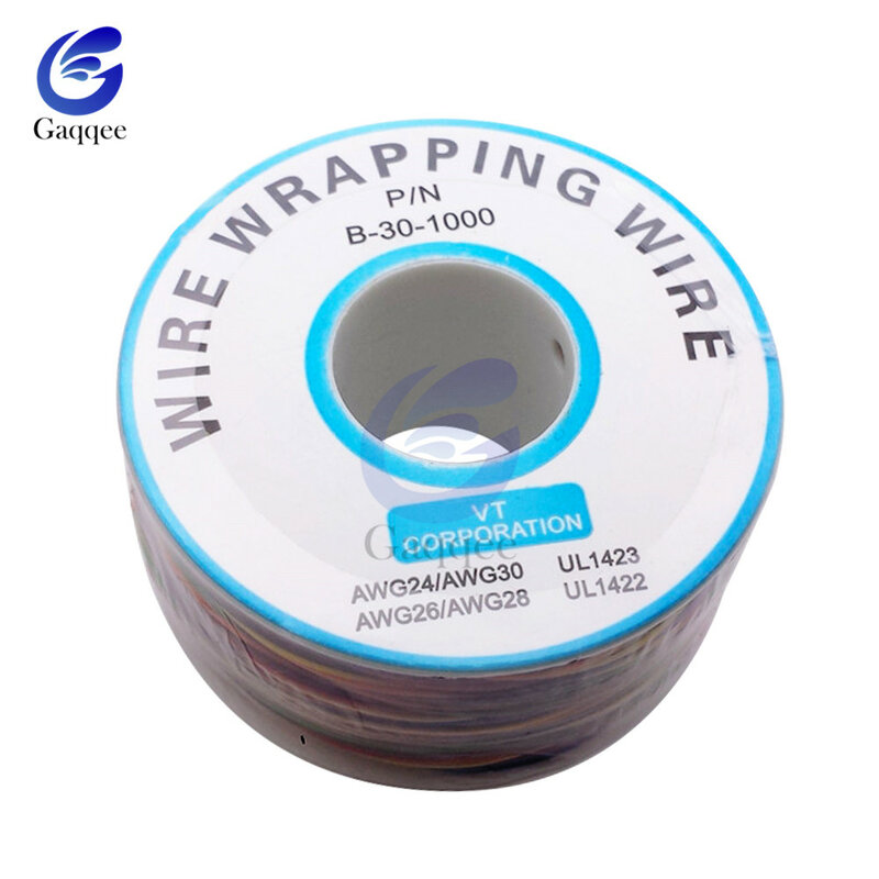 Wrapping Wire 8 30AWG Insulation Wire B-30-1000 UL1423 0.25mm Tinned Copper Solid PVC Cable Breadboard Jumper Wire Connector