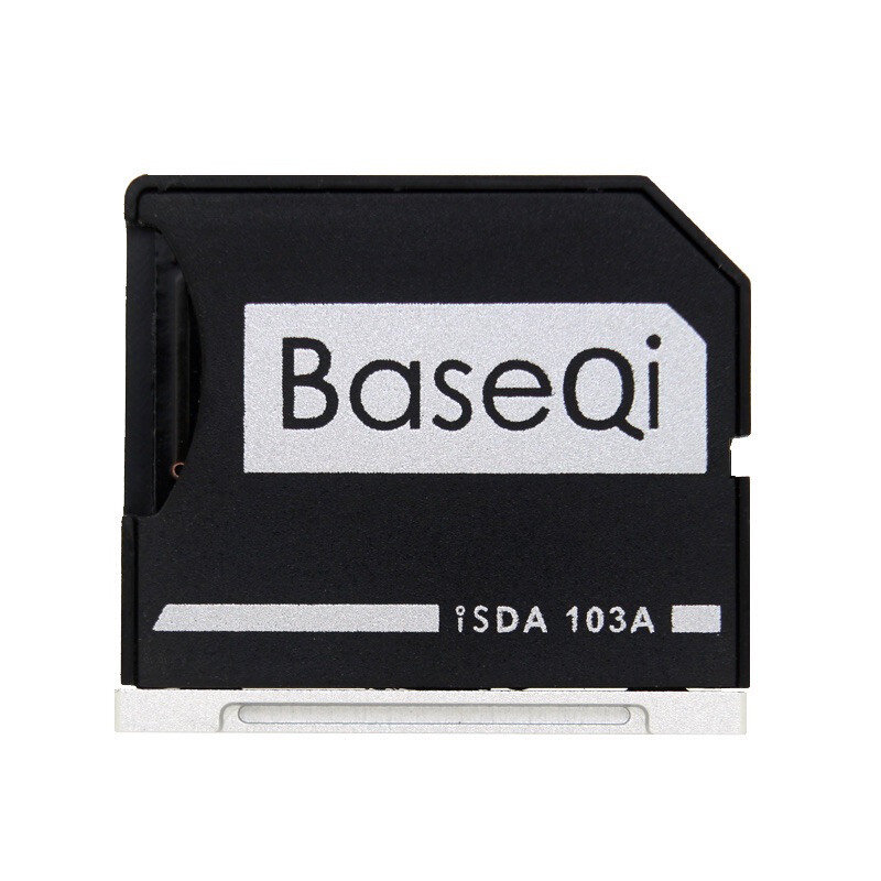 BASEQI Pembaca Kartu Memori untuk Macbook Air 13 "Model 103A Aluminium MiniDrive Adaptor Kartu SD Mikro