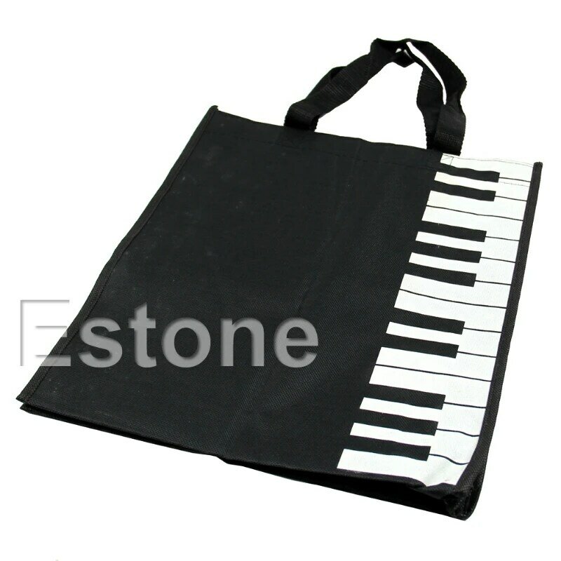 مفاتيح بيانو سوداء ، حقيبة يد موسيقية ، عصرية ، حقيبة حمل