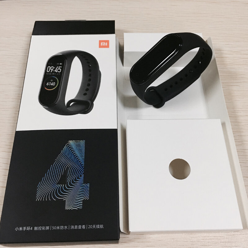 Xiaomi Mi Band 4 фитнес браслет 0,95 дюймов AMOLED 120X240 полноцветный экран Bluetooth 5,0 браслет 50 м Водонепроницаемый